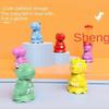 Creative Cartoon Dinosaur Stacking Matching Numerical Puzzle Toy, Preschool Educational Early Learning Toy For Toddlers & Kids, Develops Shape, Color,