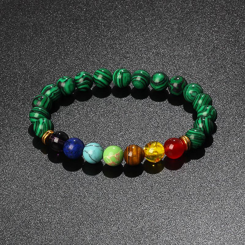 7 Chakra Diffuser Bracelets Men Women Natural Lava Stone Crystal Healing Anxiety Jewelry Mandala Yoga Meditation Bracelet Gift