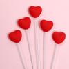 5/10pc Valentine's Day Cake Toppers Sweet Red Pink Heart Shape Cupcake Picks Valentines Wedding Engagement Party Cake Decoration