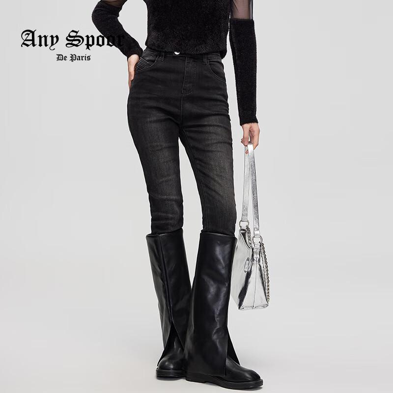 

ANY SPOOR Women s 2024 Winter High-Waist Slim-Fit Vintage Jeans 83C618 S
