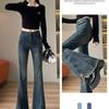 2025 High-Waisted Micro-Flare Jeans for Women: Slimming Straight-Leg, Versatile Spring/Autumn Style
