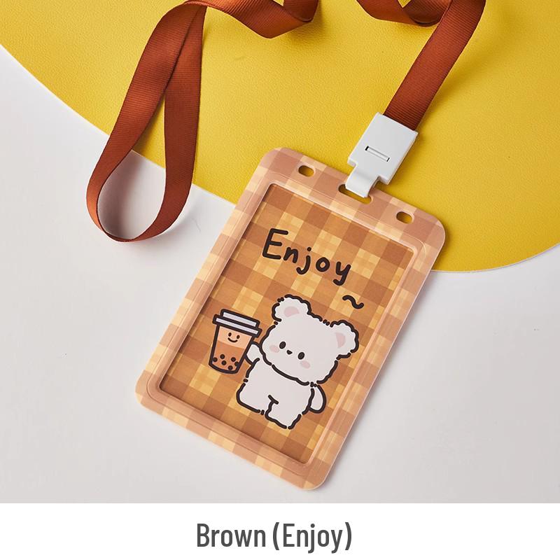 UHOO Youhe Cartoon Animal Card Holder with Lanyard – Durable Campus Badge for Students
