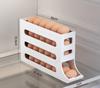 Eggs Holder for Fridge,4 Tiers Auto Rolling Fridge Egg Organizer,Space-Saving Egg Dispenser Holder,Holds 30 Eggs,Kitchen