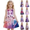 Sommerkleid für Kinder mit Rundhalsausschnitt und Cartoon-Print