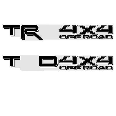 LUMIMAN Toyota TRD 4x4 Off-Road Nálepky, Tacoma, Tundra, Pickup, Auto, Nálepky na karosériu, Sada 2 ks (A, Čierna)