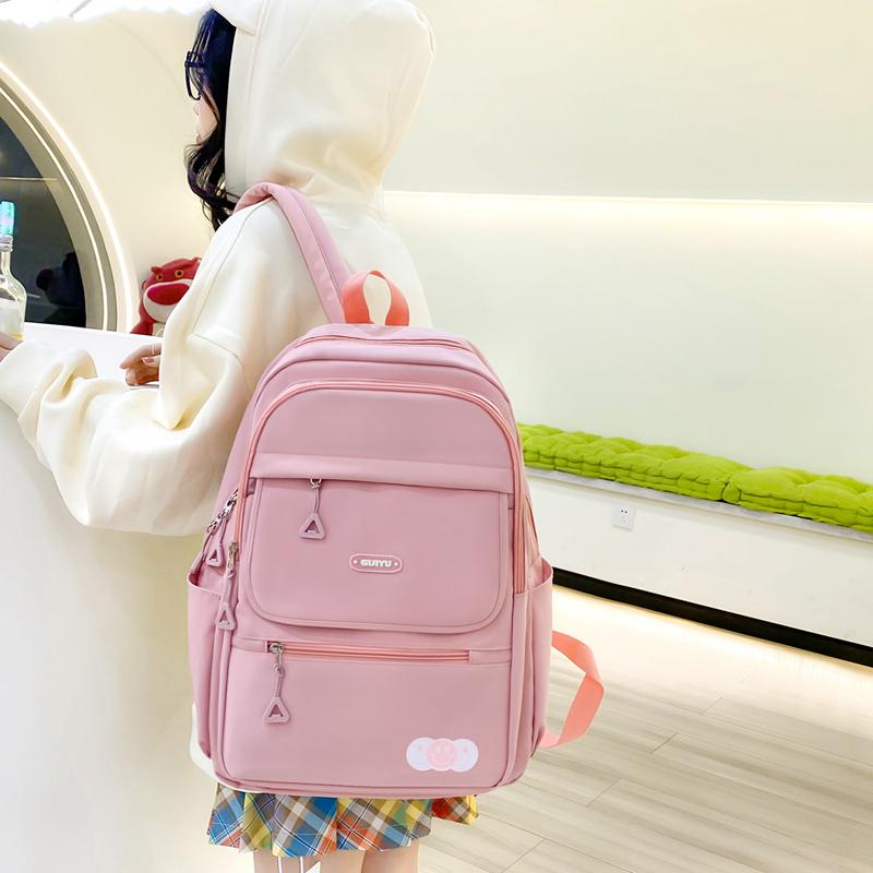 Four-Piece Backpack Set Junior High School Student Schoolbag Women Campus Backpack Large Capacity Backpack