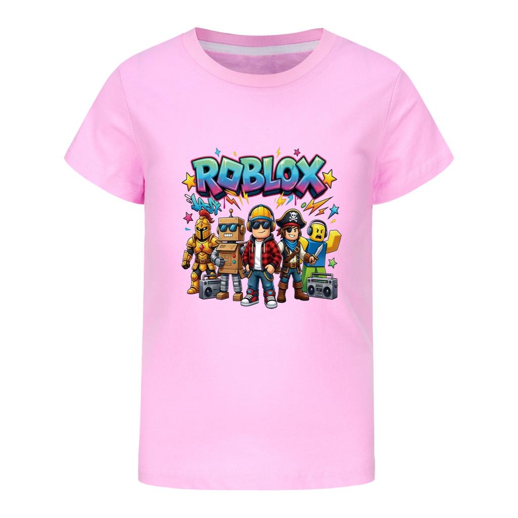 5574 Jungen Mädchen Roblox Spielaufdruck Kurzarm-T-Shirt