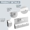 4lots Adjustable Top Mount Rollers for Frameless Shower Door Including 3 Screws for 1/4 In Glass Installation