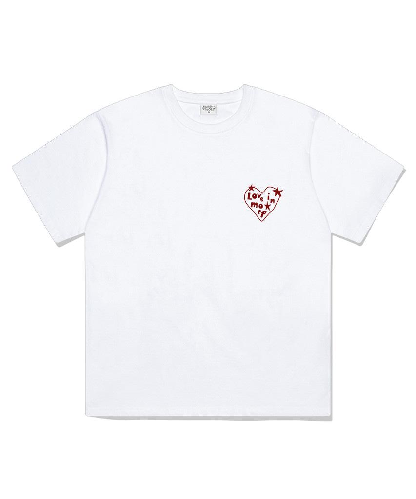 Deomopeuhauseu Love In Morph Oversized Short Sleeve T-Shirt White