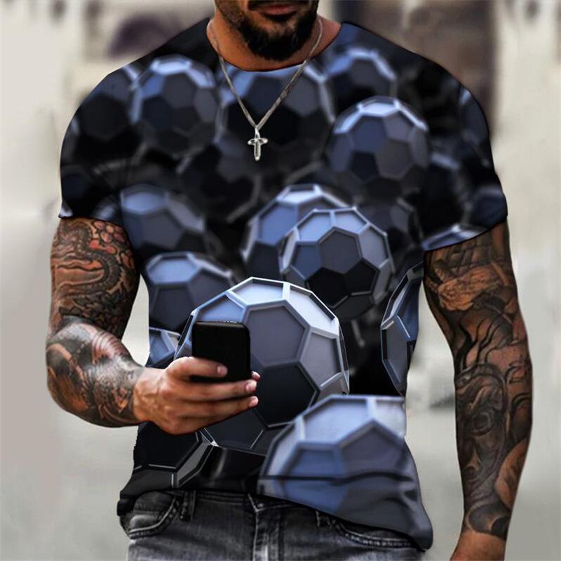 Short Sleeved Shirt with Round Neck and Loose Casual Fit, Trendy and Fashionable Men's T-shirt for Young People
