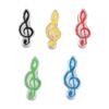 5PCS Mixed Color Piano Book Clips ABS Treble Clef Clips Music Note Clips  For Sheet Music Reading