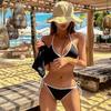 Women's High-End Sexy Japanese & Korean Split Swimsuit: Backless Three-Piece Bikini