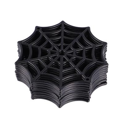 50Pcs Realistic Stretch Spider Web Halloween Decor Black Pe Cobweb for Haunted Party Indoor Outdoor Spooky Atmosphere