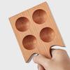 HOSHINOTORI Egg Holder, Solid Wood, Natural Wood, with Handle, Egg Tray, Egg Stand, Egg Holder, Egg Cup, Egg Storage, Stylish, Cute, Nordic Style, for