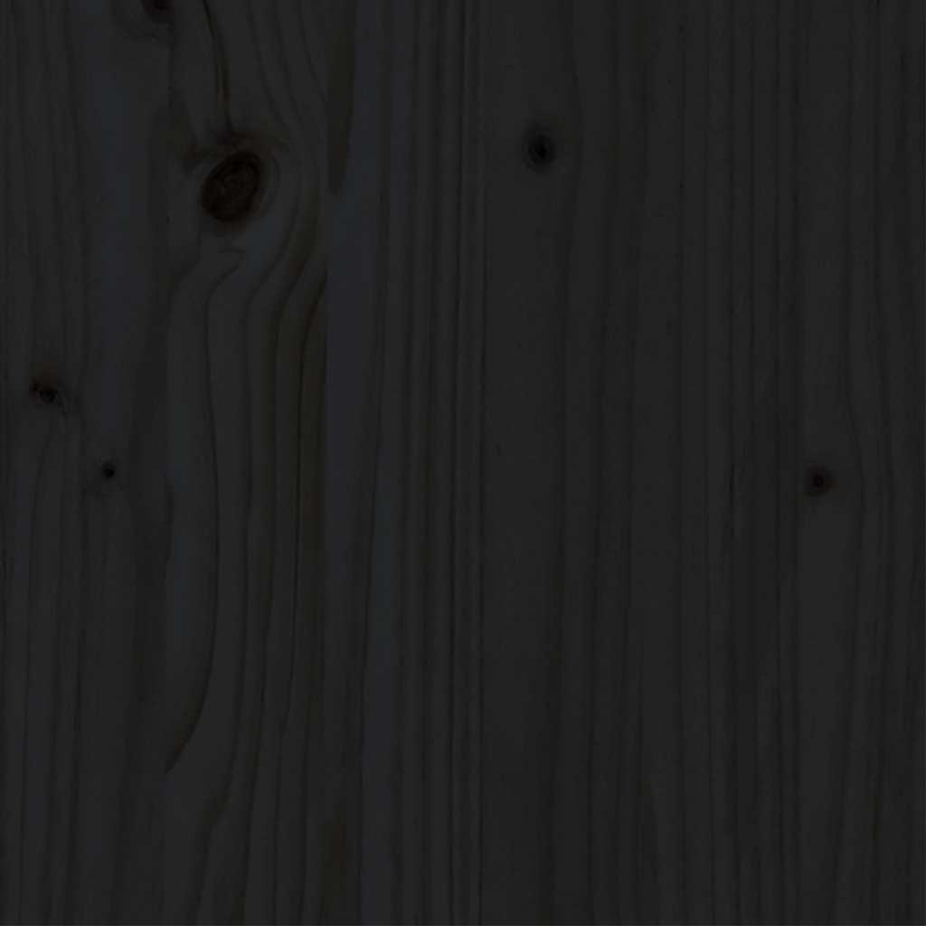 vidaXL Massivholzbett Schwarz 140x190 cm