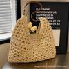 Internet Celebrity Foreign Style Seaside Straw Bag Large Capacity Woven Tote Bag Women 2025 New Leisure Vacation Beach Bag