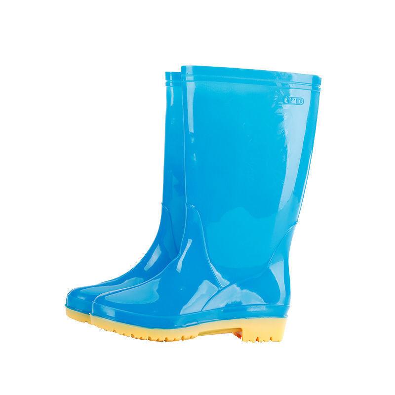 Fashion long rain boots women's non-slip high water shoes pvc women's rain shoes high-top women's soft rubber shoes