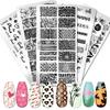 Nail Art Stamping Plate Valentines Nail Stamp Template Flower for Butterfly Vine Leaf Snake Pattern Nail Art Design Temp