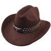 Wide Brim Western Cowboy Hat Rivet Riding Hat Vintage Felt Cowgirl Hat  Festive Occasions
