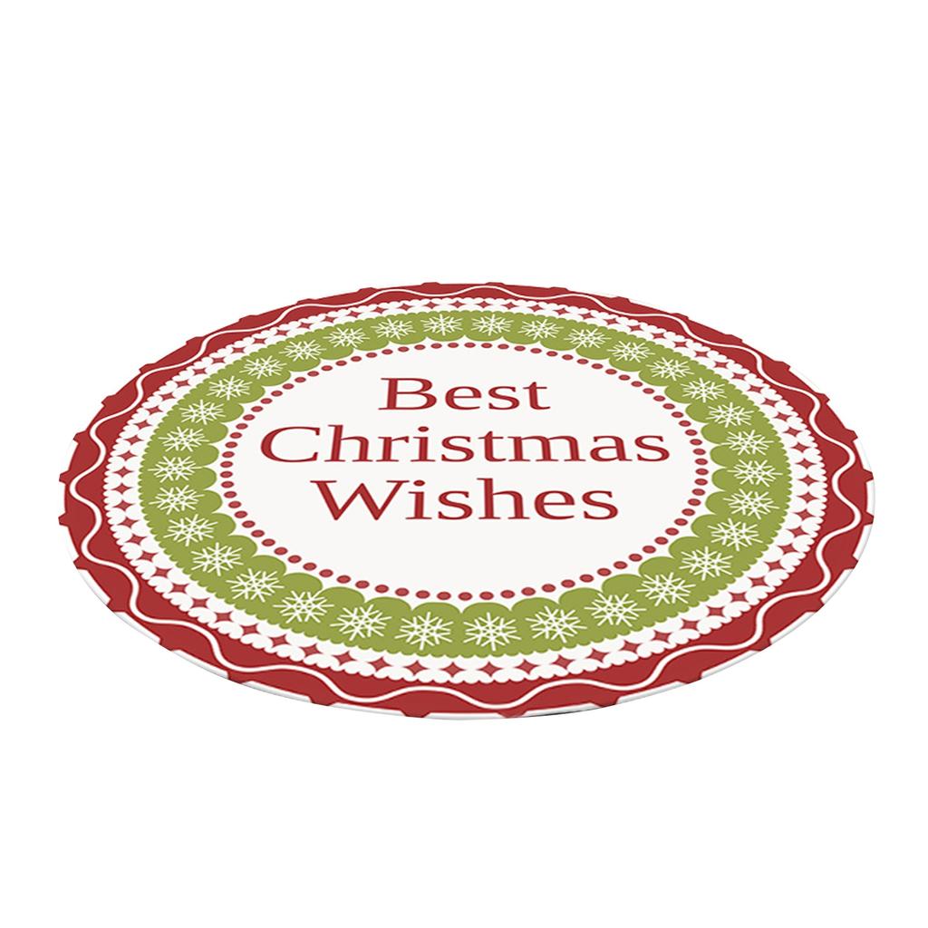 Christmas Carpet, Merry Christmas, Home Carpet, Round Carpet Home Holiday Decoration Christmas Crystal Velvet Living Room Carpet