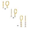 Elegant Teardrop Zircon Tassel Earrings Versatile Hoop Stud Set Sophisticated Dangle Drop Jewelry For Women Daily Wear
