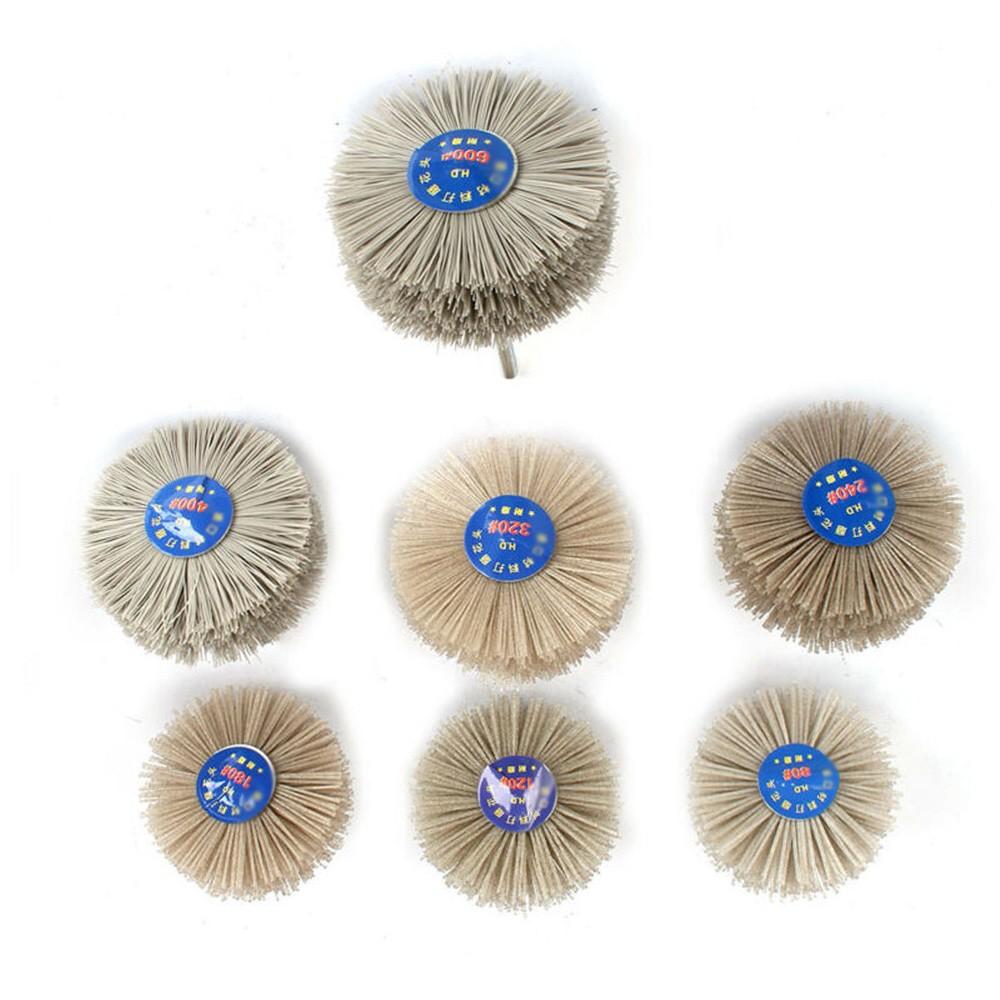 Abrasive Nylon Wheel Brush for Wood Metal and Stone 80mm Diameter 80 600Grit