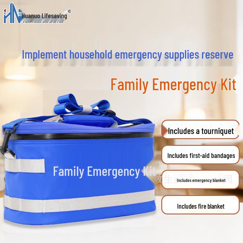 Huanuo Lifesaving Family Emergency Kit: Portable Outdoor First Aid with Hemostatic Bandaging Supplies