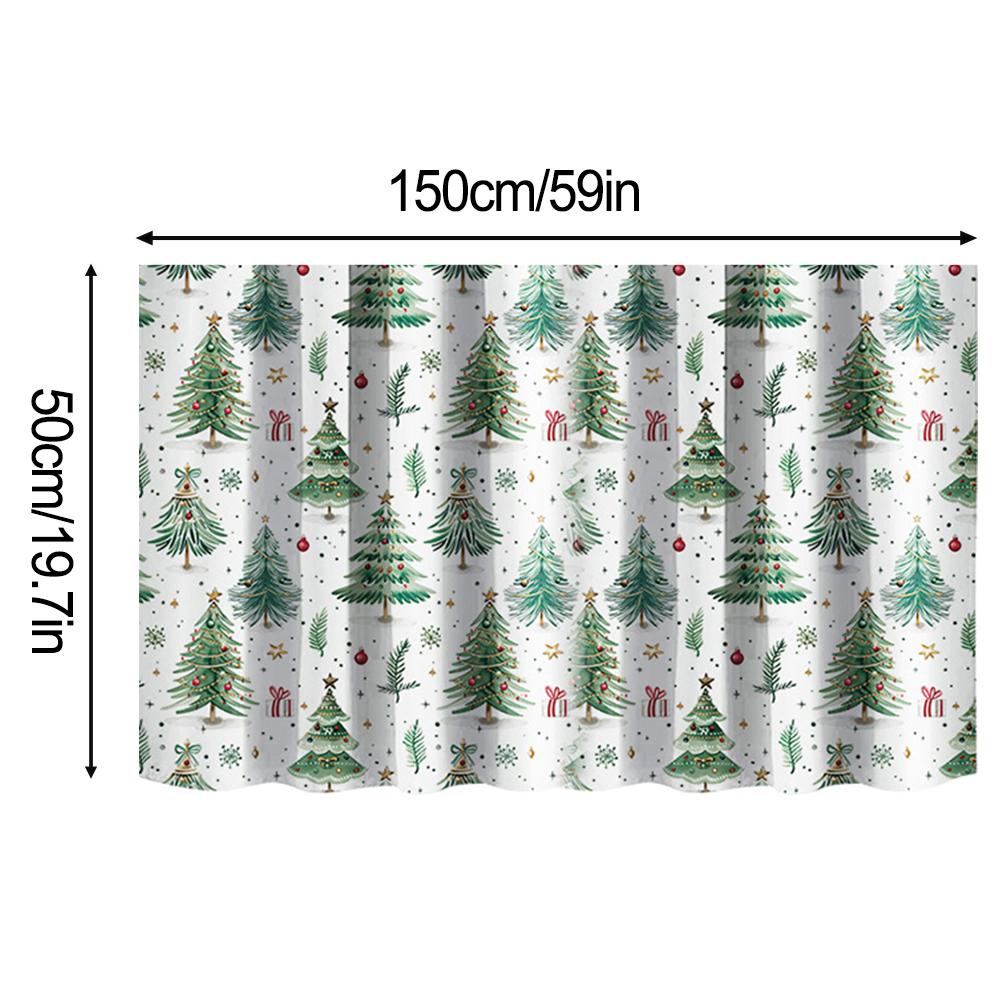 Christmas Decoration Blackout Partition Curtain Blackout Partition Curtain For Privacy Polyester Fabric Curtain