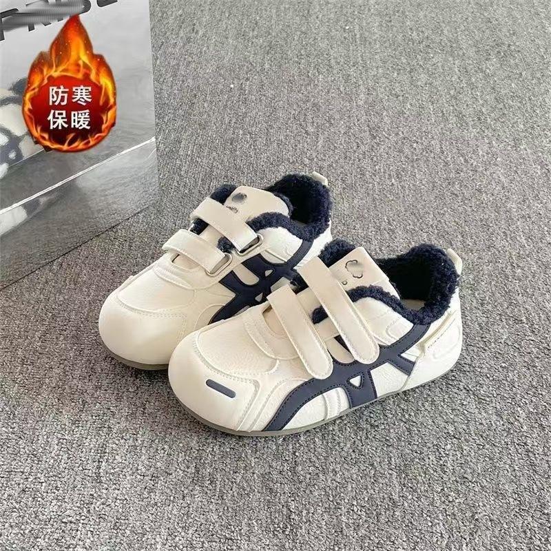 Retro two cotton shoes, velvet warm moral training shoes, new winter board shoes 35 синий