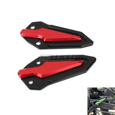 AL-mart Motorrad Hinterradachse Hinterradachse Fußraste Fußraste Pedal Schutz Dekorative Fersenschutz für Kawasaki Ninja ZX-4R/ZX-4RR/ZX-25R(SE)