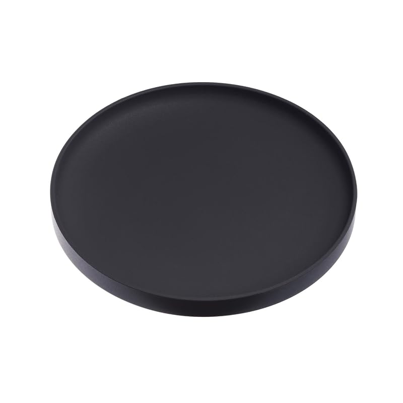 Yamazaki 3D Coaster, Round, Black, Approx. W10 X D10 X H0.9cm, Tower Design, Silicone, 2539