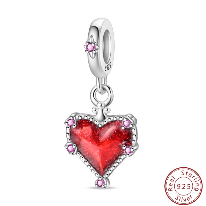 Red Copper Pomegranate Lipstick Apple Ladybug Playing Cards Charms Beads 3Mm Diy Fine Jewelry