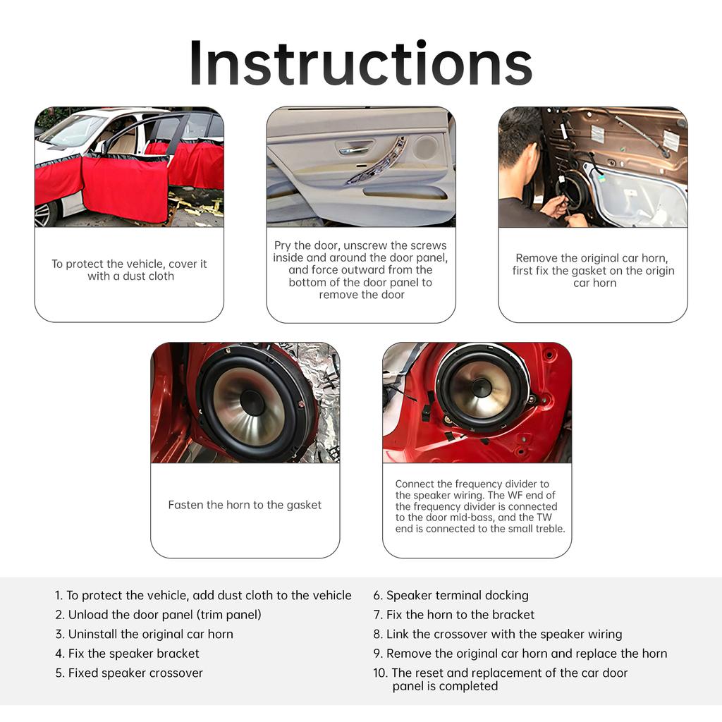 Pair 6.5 Inch 600W 2-Way Coaxial Car HiFi Speakers High Power Handling Silk Dome Tweeter Weatherproof Full Boost