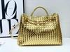 Bestselling BV Woven 8-Shaped Buckle Handbag - Versatile Shoulder & Crossbody Bag