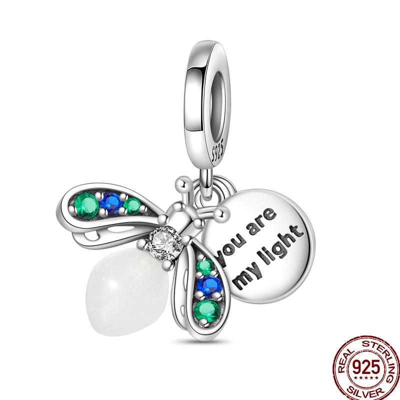 Copper Spring Luminous Insect Butterfly Series Flower Element Gift Beads Suitable For Pan Original Bracelet