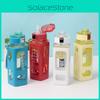 Square Plastic Water Bottle With Handle, Modern Simple Style, Portable Sports Bottle With Straw, 700ml