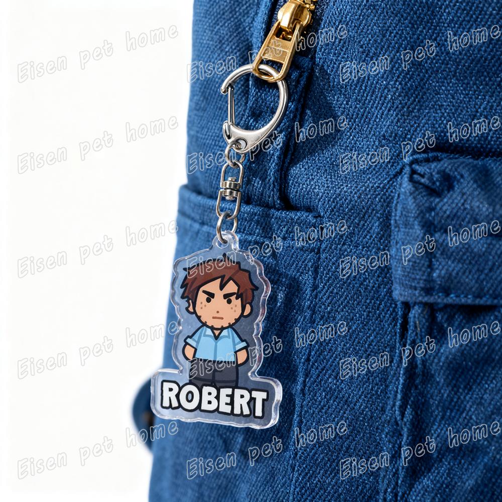 

Video Game Dispatch Chibi Art Keychains for Bag Accessories Mecha Man Gaming Anime Keyring Jewelry Fans Women Friends Gifts