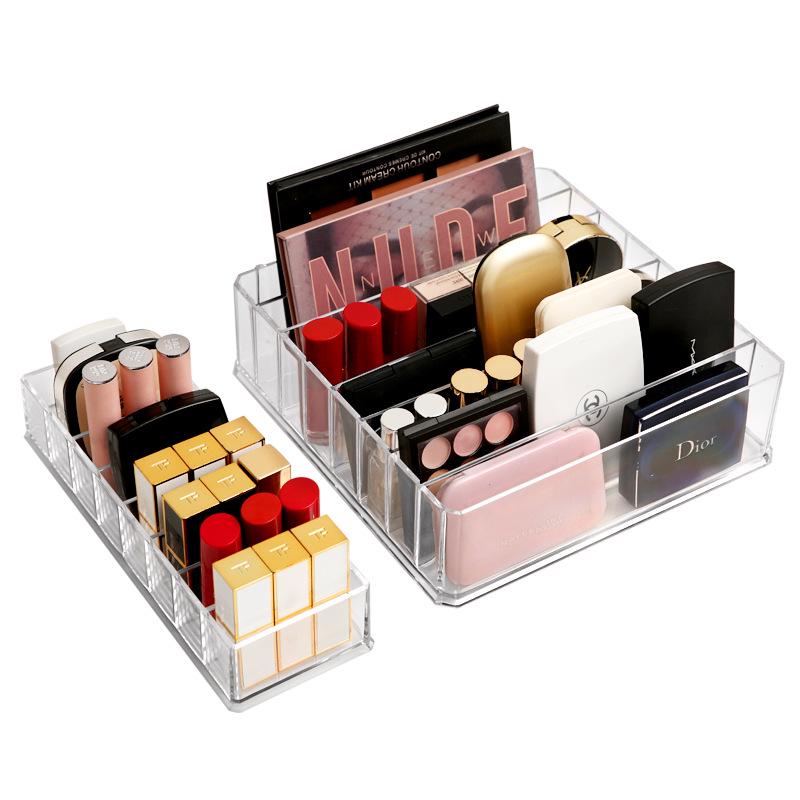 Clear Acrylic Makeup Organizer: Lipstick, Eyeshadow, Blush & More