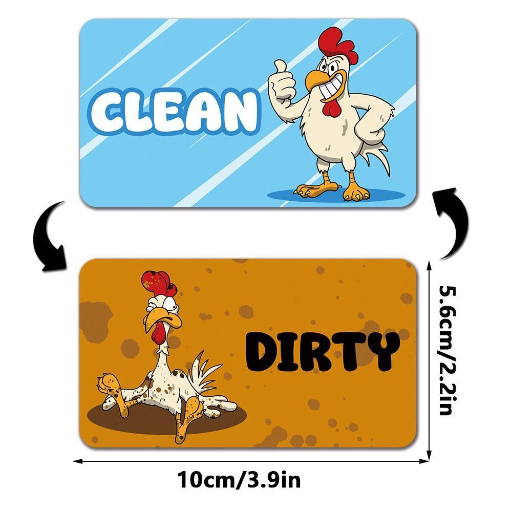 Clean Dirty Indicator Dishwasher Stickers Cartoon Animal Dishwasher Sticker Kitchen Use