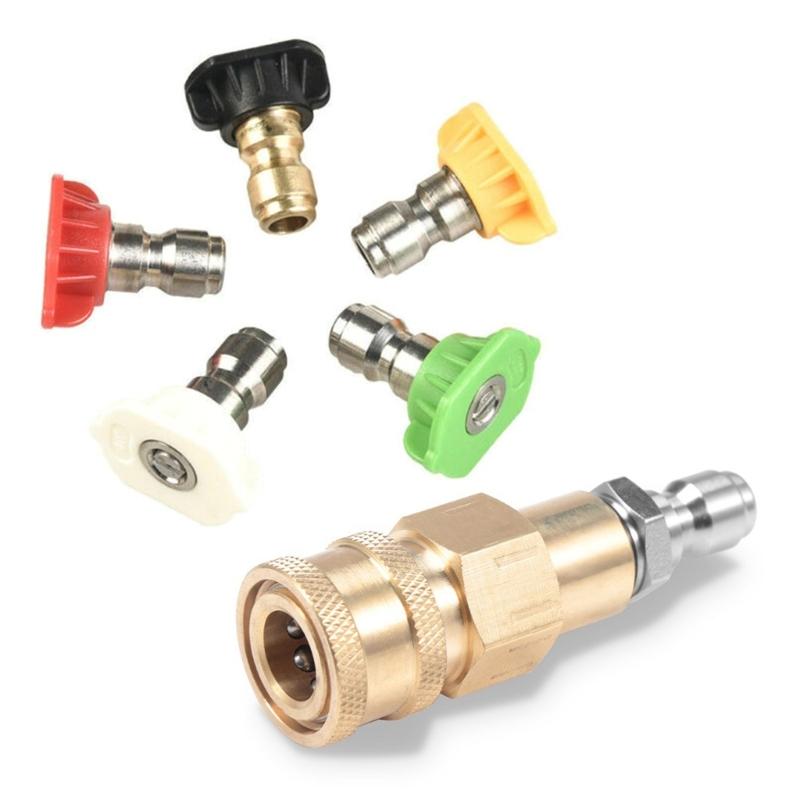 Car Wash Accessory Adapter Adjustable Nozzle Attachment For High Pressure Washer Water Guns Connect 1/4 Quick Connection