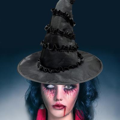 Sombrero de Mago de Halloween Divertido Sombrero de Bruja Gorros de Bruja Accesorios de Disfraz de Mago para Mascaradas Decoración de Fiesta Accesorios de Cosplay
