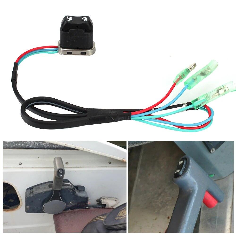 Car Push Button Switch Trim Tilt Switch Assembly Kit For 4 Stroke Motor Marine Ship Accessories Outboard Remote Controller