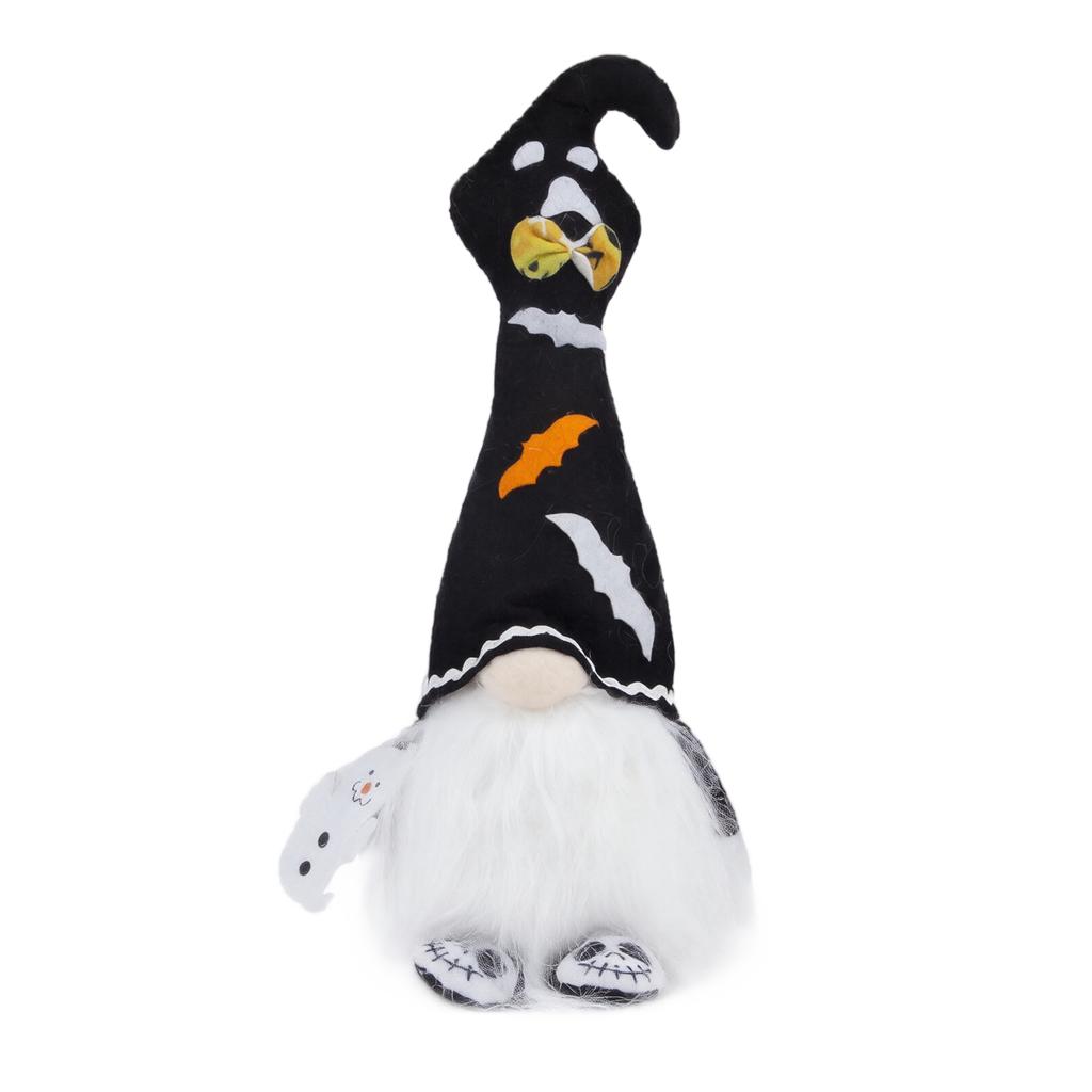 Halloween in the Dark Gnome Decor with Pumpkin Faceless Doll Ornament