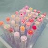 Disposable Flower Series Eyelash Brush with Transparent Test Tube Packaging
