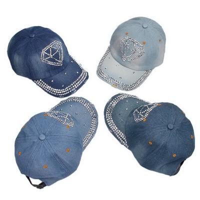 Crown Studded Rhinestone Baseball Cap