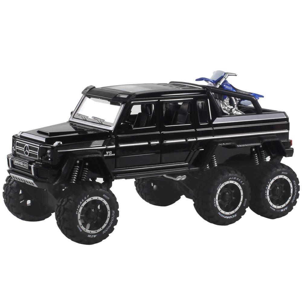 Simulation Dapen G63 Alloy Model Six-wheel Six-open Sound And Light Off-road Pickup Car Toy Boy Gift