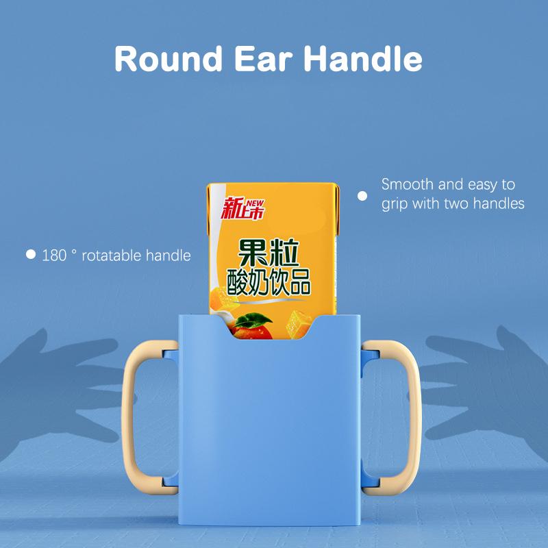 Cup Milk Holder Adjustable Safety Plastic Baby Toddler Juice Box Drinking Anti-Squeeze Cup Holder Adjustable Milk Cup Holder