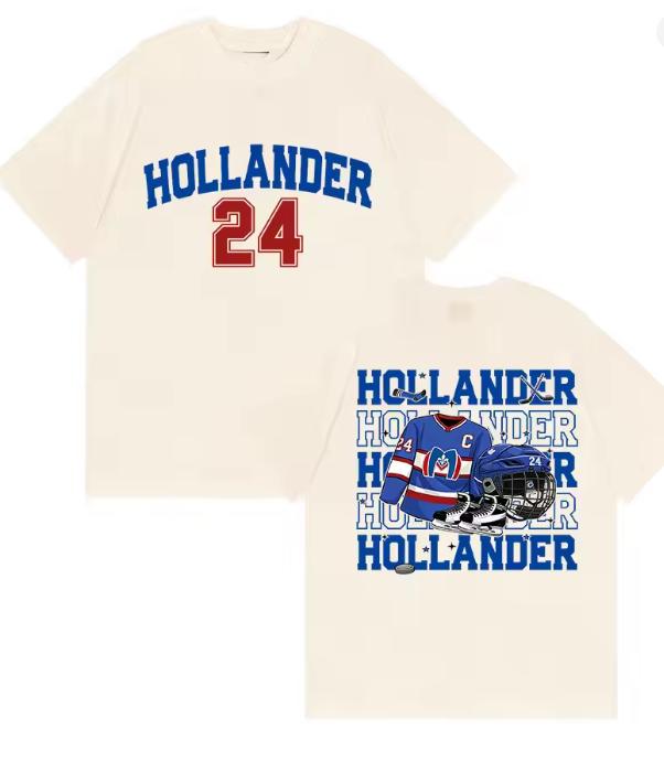 Heated Rivalry 100Cotton Unisexs Shirt Jersey Commemorative Tshirt Summer Shane Hollander 24 Short Sleeve Unisex Streetwear Shirt