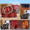 Leather Genuine Womens Belt Antique Alloy Buckle Style Dresses Pants Decoration