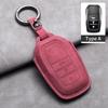 Leather Car Key Case Cover Shell for Toyota Prius Camry Corolla CHR C-HR RAV4  2017 2018 2019 2020 Land Cruiser Prado GT86
